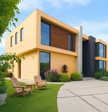 House facade painting - a solution for a new building or an older house.